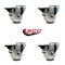 Service Caster 3'' Nylon Wheel Swivel Bolt Hole Caster Set with Posi Lock Brakes, 4PK SCC-BH20S314-NYS-PLB-4 - alternate 5